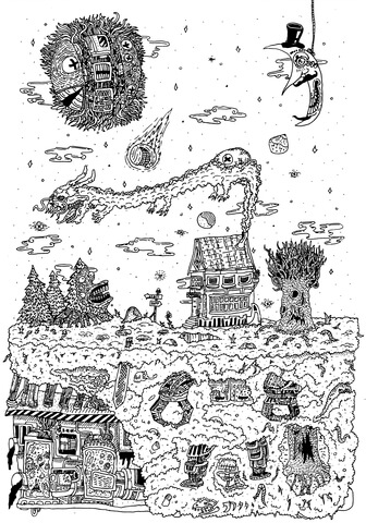 Village By Kris Man Coloring Page